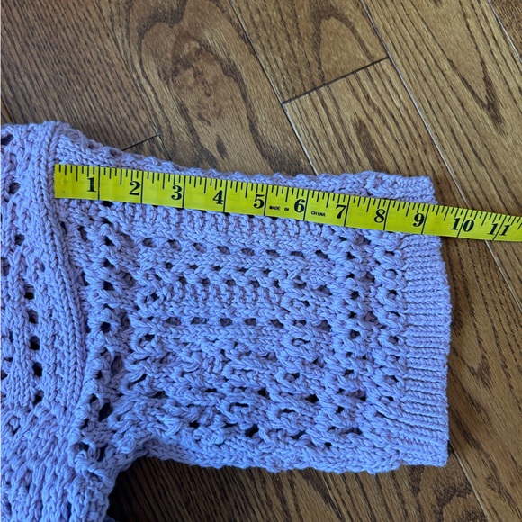 Zara Oversized Colorblock Patchwork Crochet Chunky Knit Granny Square Sweater S - Picture 13 of 15